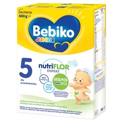 Bebiko Junior 5, odżywcza formuła na bazie mleka dla przedszkolaka, 600 g *+bebilon junior 200 ml gr