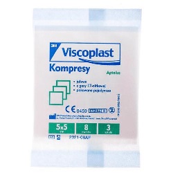 Kompresy gaza jałowa 17 nitkowa 8 warstw 5x5 cm 3szt. *