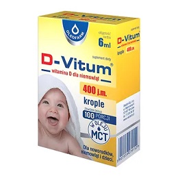 D-Vitum 400 j.m. witamina D dla niemowląt krople doustne 6 ml *