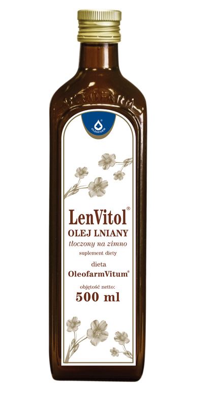 LenVitol- olej budwigowy płyn 500ml TYLKO ODBIÓR OSOBISTY -LODÓWKA -NIE WYSYŁAMY-