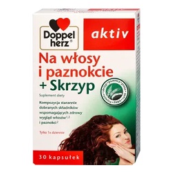 Doppelherz aktiv Na włosy i paznokcie + skrzyp 30 kaps. *
