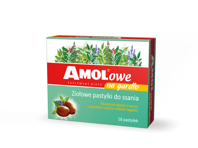 Amolowe na gardło 16 pastylek do ssania *