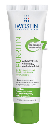 IWOSTIN PURRITIN Krem Aktywny na dzień eliminujący niedoskonałości 40ml*