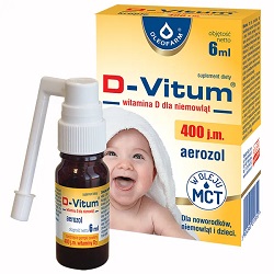 D-Vitum 400 j.m. witamina D dla niemowląt aerozol 6 ml *