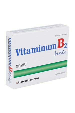Vitaminum B 2 Hec tabl. 60tabl.(2blist.po30 tabl.)