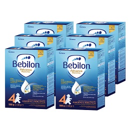 Zestaw Bebilon 4 Advance Pronutra Junior, formuła na bazie mleka po 2. roku życia, 1000 g x 6pack *
