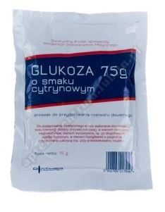 Glukoza o smaku cytrynowym 75g sasz.