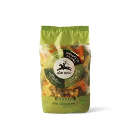 Makaron semolinowy trójkolorowy fusilli BIO 500g -ALCE NERO*