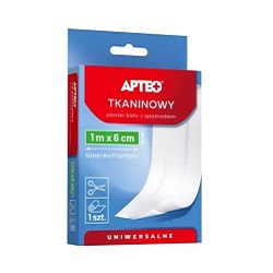 Plastry tkanin.z opatr.APTEO CARE 1m x 6cm 1 szt.*