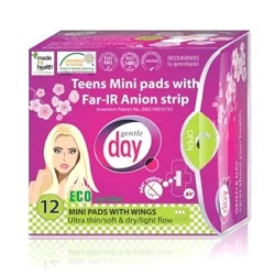 Podpaski higieniczne mini z paskiem anionowym (teens) 12szt GENTLE DAY *