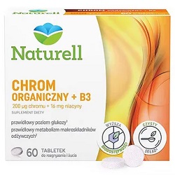 NATURELL Chrom Organiczny +B3 60 tabl.do ssania *