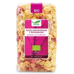 Płatki kukurydziane z truskawkami BIO 250g BIO PLANET *