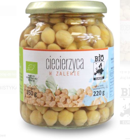 Ciecierzyca w zalewie w słoiku BIO 350g *
