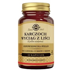 SOLGAR Karczoch wyciąg z liści kaps. 60kap *