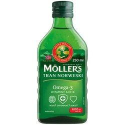 Mollers Tran Norweski naturalny płyn 250 ml *