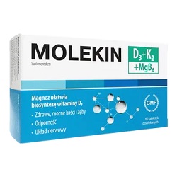 Molekin D3 + K2 + MgB6 tabl.powl. 60tabl. *