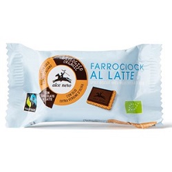 Herbatniki orkiszowe z mleczną czekoladą Fair Trade 28g -ALCE NERO*