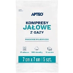 Kompresy gaz. jał. APTEO CARE 9x9cm 5szt. *