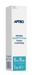 Opaska elast. APTEO CARE 5m x 15cm z zapinką *