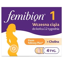 Femibion 1 Wczesna ciąża, Kwas foliowy Plus 28 tabl. *