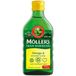 Mollers Tran Norweski cytrynowy płyn 250ml *