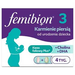 Femibion 3 Karmienie Piersią, Kwas Foliowy Plus, DHA, 28 tabl. + 28 kaps. *