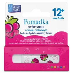 Skarb Matki, pomadka ochronna z filtrem UV, Girl, smak malinowy, 6,5 g *