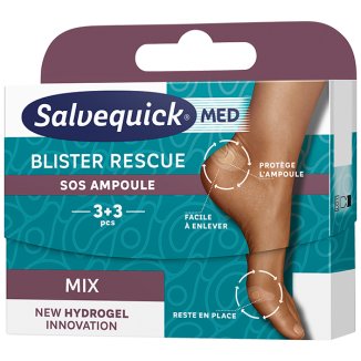 Plastry Salvequick Blister Rescue plast. n/pęcherz 6 sztuk