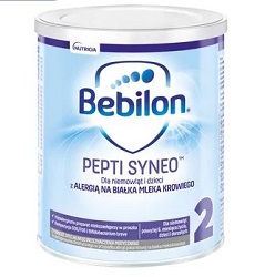 Bebilon Pepti Syneo 2, mleko następne dla dzieci z alergią na mleko krowie po 6 msc, 400g *