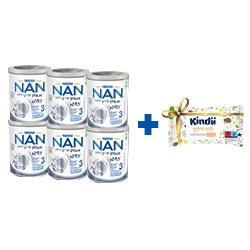 Zestaw Nestle NAN Optipro Plus 3 HM-O 6x800g+Chusteczk Lamami GRATIS
