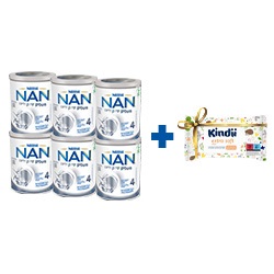 Zestaw NESTLE NAN OPTIPRO plus 4 mleko 6x800 g *+Chusteczk Lamami GRATIS