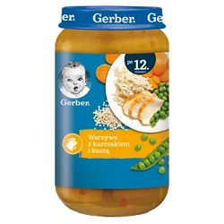 GERBER Obiadek Warzywa Z Kurczakiem I Kaszą 250g * do 3 dowolnych gerberków mus bobofrut 150g Gratis