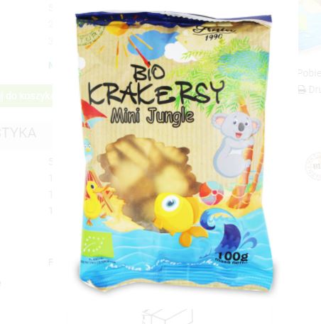 KRAKERSY MINI JUNGLE BIO 100 g - BIO ANIA