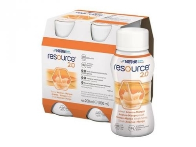 Resource 2.0, preparat odżywczy, smak ananas-mango, 4 x 200 ml*