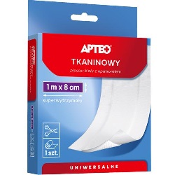 Plaster tkanin. z opatr. APTEO CARE 1m x 8 cm  *
