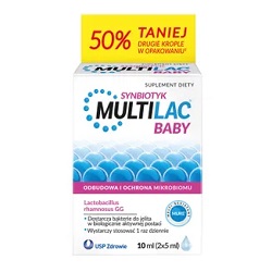 Multilac Baby krople 2 but. po 5ml *+  bebilon junior 200 ml gratis!