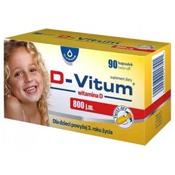 D-Vitum 800 j.m. witamina D 90 kaps. twist-off *