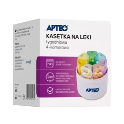 Kasetka na leki tygodniowa 4-komorowa APTEO *