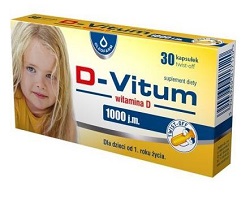 D-Vitum 1000 j.m. witamina D 30 kaps. twist-off * niezbędnik