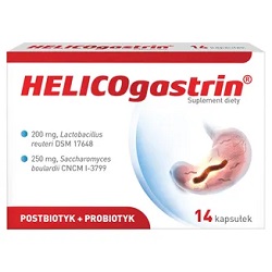 HELICOgastrin kaps. 14 kaps. *+ krem do rąk URIAGE 50 ml  Gratis!!!