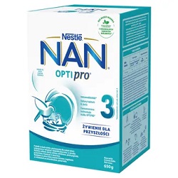 NESTLE NAN OPTIPRO 3 mleko modyfikowane dla dzieci po1.roku życia, 650 g * +bebilon junior 200ml