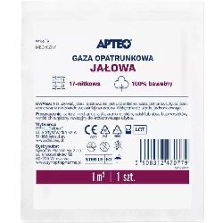 Gaza opatrunkowa jałowa 1m2 APTEO 1szt. *