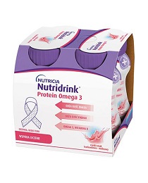 Nutridrink Protein Omega 3 o smaku truskawkowo-malinowym 4x125 ml *