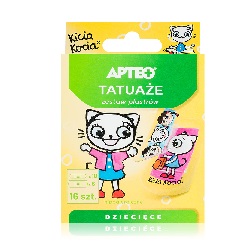 Plastry Apteo Tatuaże Kicia Kocia 12 sztuk *