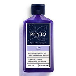 PHYTO PURPLE NO YELLOW Szampon dla włosów rozjaśnianych, blond, siwych i platynowych 250 ML