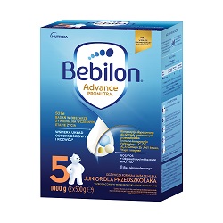 Bebilon 5 Advance Pronutra Junior, formuła na bazie mleka dla przedszkolaka,1000 g *+bebilon 3 juni