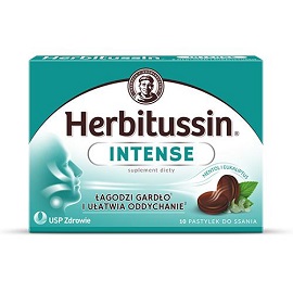 Herbitussin Intense 10 pastylek do ssania