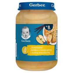 GERBER Szarlotka jabłka z biszkoptem 190 g * do 3 dowolnych gerberków mus bobofrut 150g Gratis!