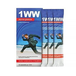 Płynna Glukoza 1 WW smak truskawkowy 10 sasz. *