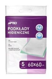 Apteo Podkłady higieniczne 60 x 60 cm 5szt *